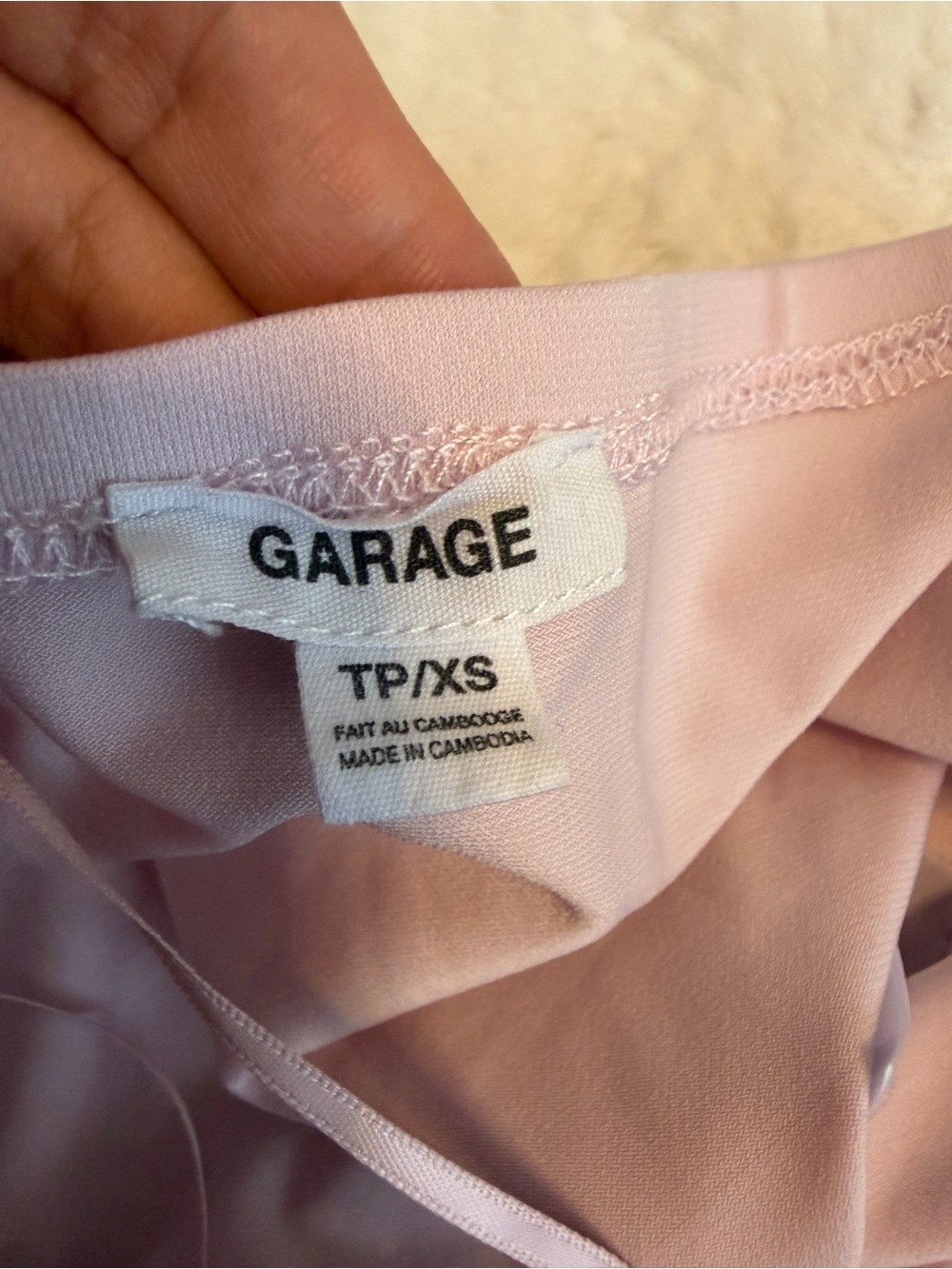 GARAGE Ruched pixie Halter Top in Light Pink - Picture 5 of 5